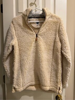 Women’s Cozy Cream Sherpa Half-Zip Pullover Hoodie